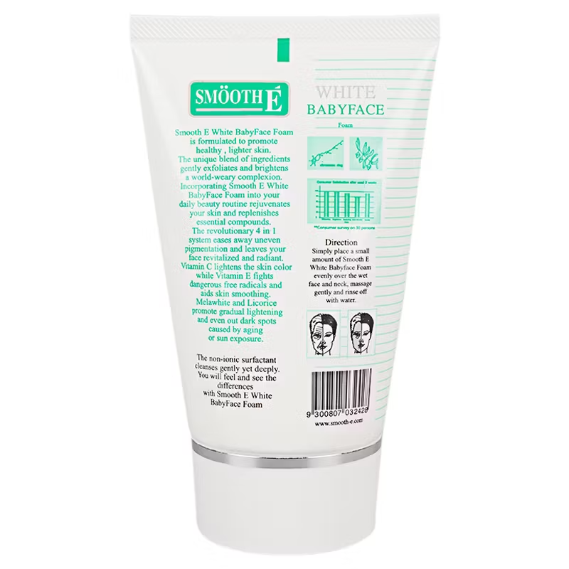 Smooth E White Baby Face Foam 60ml – Gentle Brightening Facial Cleanser