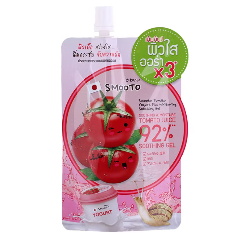 Smooto Tomato Yogurt Plus Whitening Gel 50g - Pack of 6