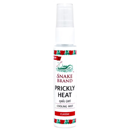 Snake Brand Cooling Body Mist Spray - Prickly Heat Relief - 30ml (Pack of 3) - Made in Thailand