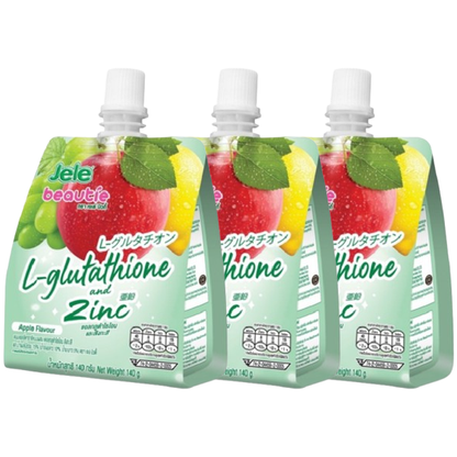 Jele Beautie Apple Jelly with L-Glutathione – 140g (Pack of 3)