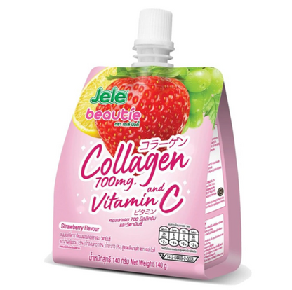 Jele Beautie Strawberry Collagen Jelly 140g (Pack of 3) – Boost Skin Radiance