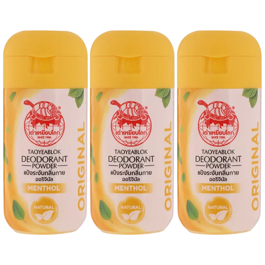Taoyeblok Menthol Deodorant Powder - 22g (Pack of 3)