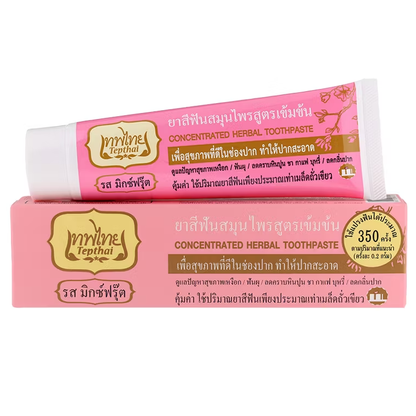 Tepthai Herbal Toothpaste - Mixed Fruit Flavor, 70g (Pack of 3)