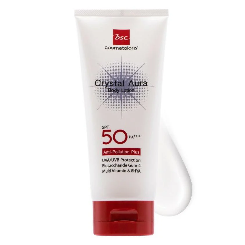 BSC Cosmetology Crystal Aura Body Lotion SPF50 PA++++ 200g - Sun Protection & Hydration