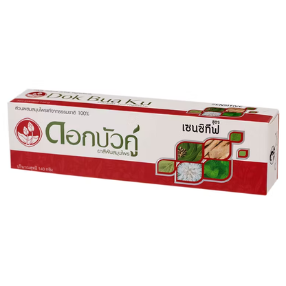Twin Lotus Sensitive Toothpaste 140g – Made in Thailand for Gentle Oral Care
