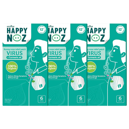 Happy Noz - Natural Green Fragrance Patches for Adults (Pack of 6)