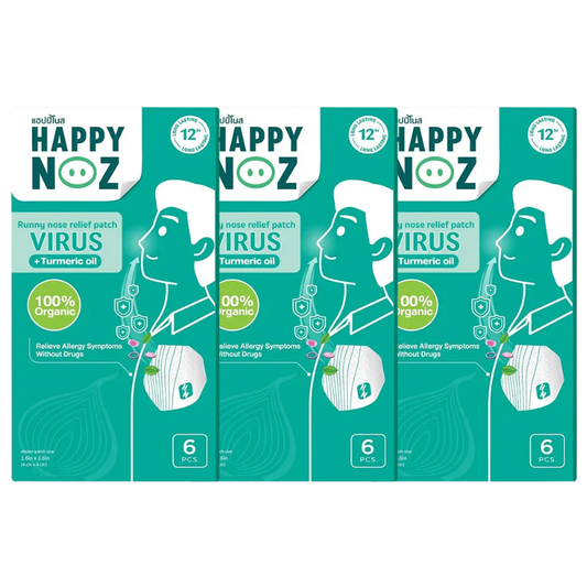 Happy Noz - Natural Green Fragrance Patches for Adults (Pack of 6)