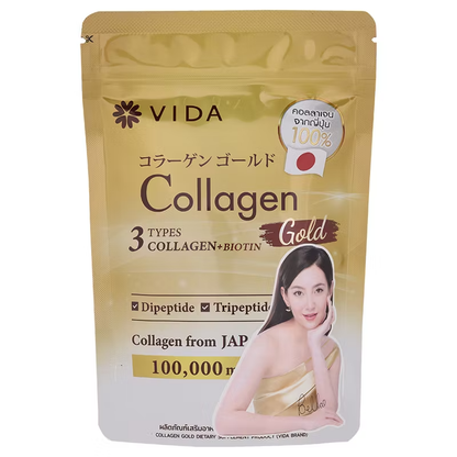 Vida Collagen Gold Powder 100g – Premium Hydrolyzed Marine Collagen Supplement