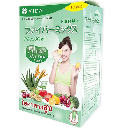 Vida Fiber Mix (12 Sachets) - Natural Thai Fiber Supplement for Better Health