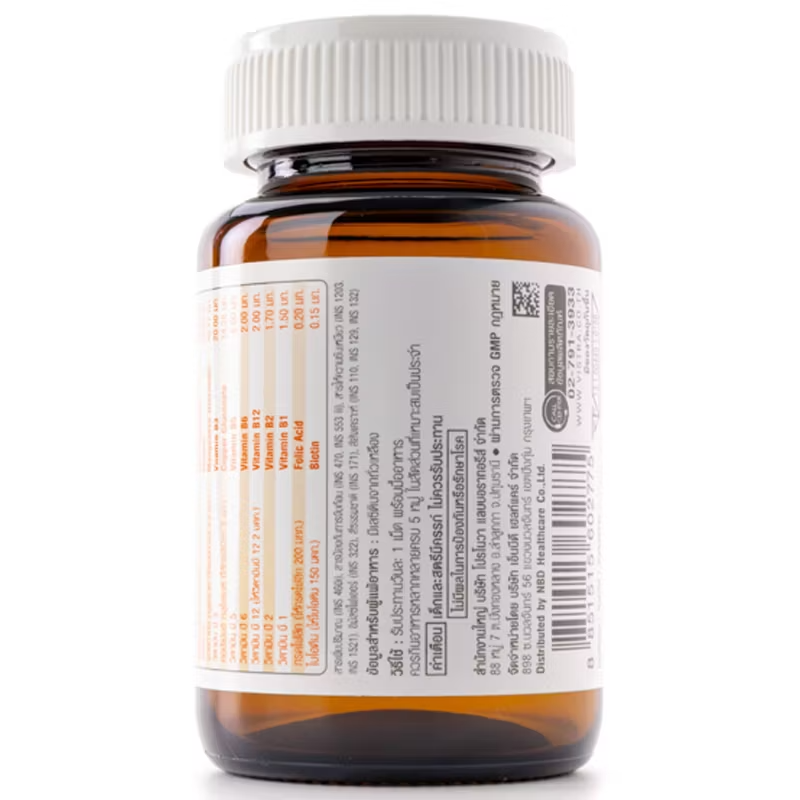 Vistra B-Complex Plus Ginseng - 30 Tablets for Daily Vitality