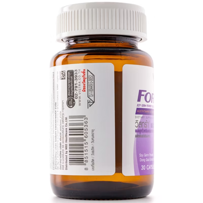 Vistra Forty Plus Soy Germ Powder with Dong Quai, Multivitamins & Evening Primrose Oil - 40 Capsules
