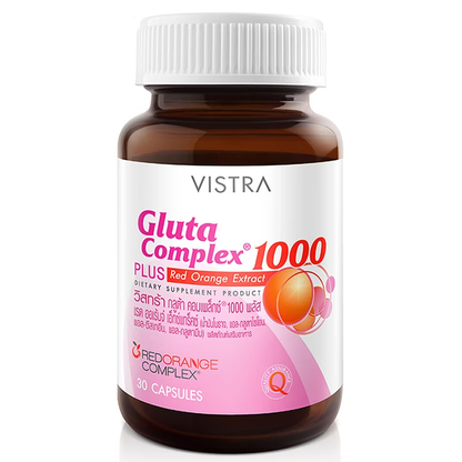 Vistra Gluta Complex 1000 Plus with Red Orange Extract - 30 Capsules