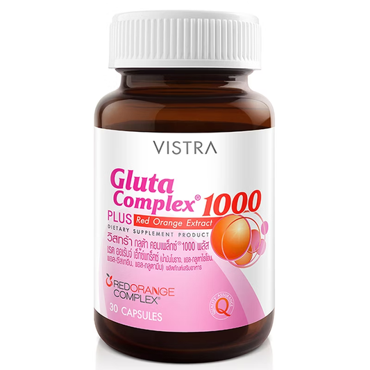 Vistra Gluta Complex 1000 Plus with Red Orange Extract - 30 Capsules