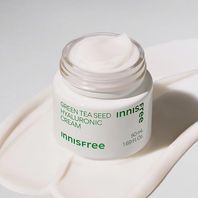 Innisfree Green Tea Seed Hyaluronic Cream 50ml - Hydrating & Nourishing Skincare