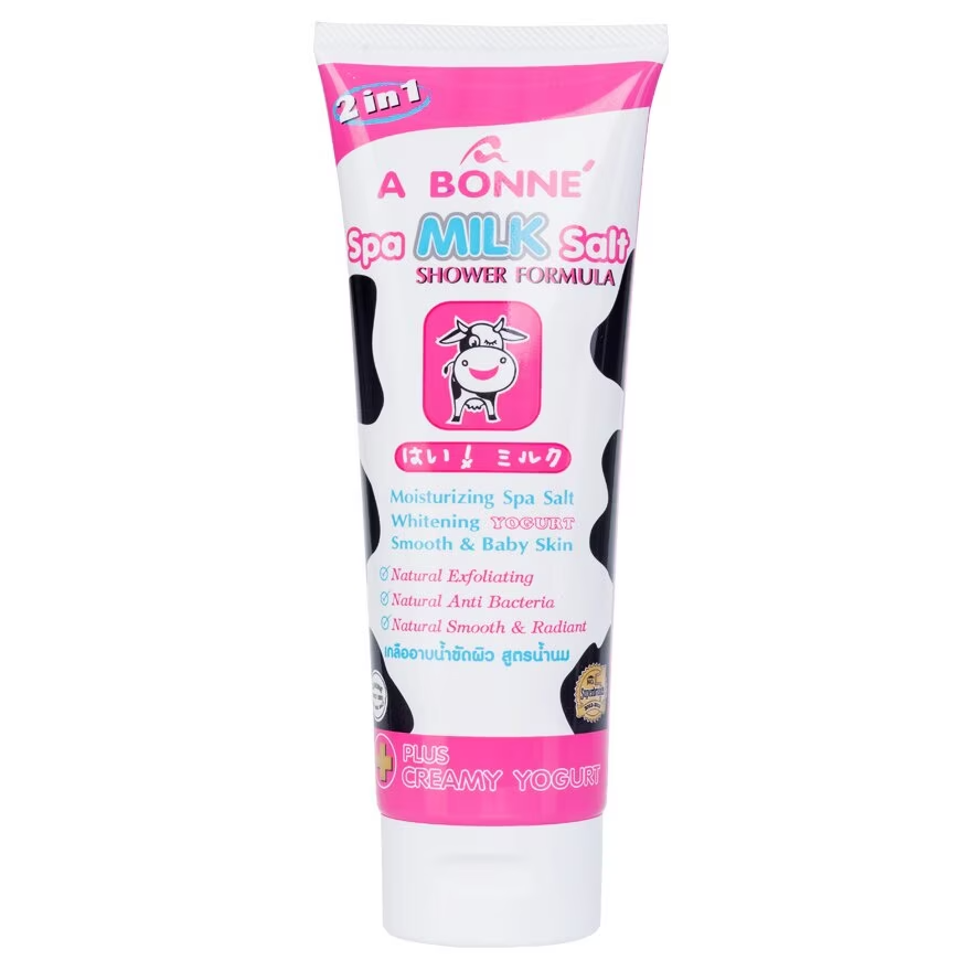 A Bonne Spa Salt Bath Scrub with Milk Formula - 350g | Deep Hydrating Exfoliating Body Scrub