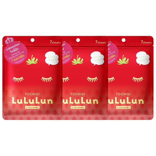 Lululun Tochigi Strawberry Face Mask – 7 Sheets, Made in Japan