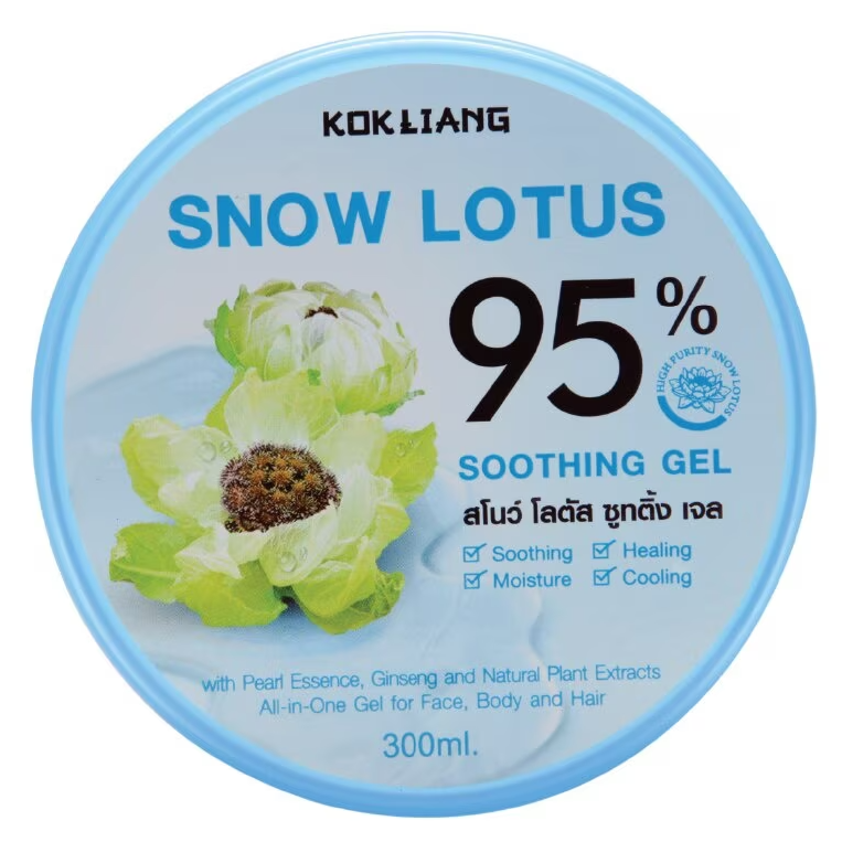 Kok Liang Snow Lotus Soothing Gel 95% - 300ml for Hydration & Skin Relief