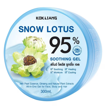 Kok Liang Snow Lotus Soothing Gel 95% - 300ml for Hydration & Skin Relief