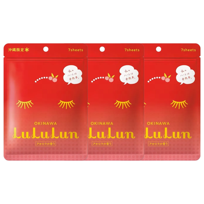 Lululun Okinawa Face Mask (Pack of 3 x 7 Sheets) – Made in Japan for Bright, Hydrated Skin