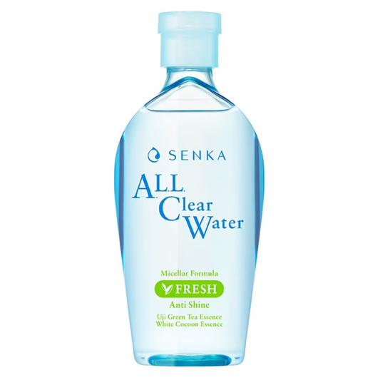 Senka All Clear Water Micellar Cleanser 230ml - Fresh, Oil-Control with Uji Green Tea & White Cocoon Essence