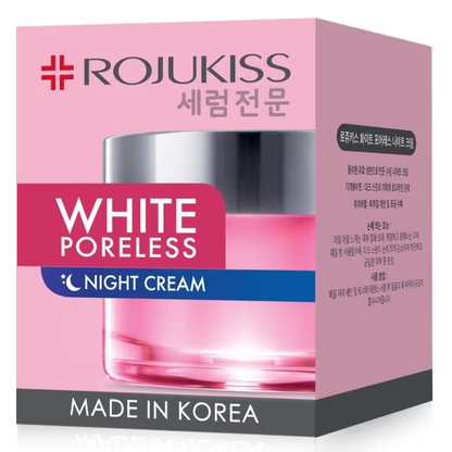 Rojukiss White Poreless Night Cream – Nourishing & Brightening for Flawless Skin, 45ml