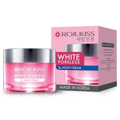 Rojukiss White Poreless Night Cream – Nourishing & Brightening for Flawless Skin, 45ml
