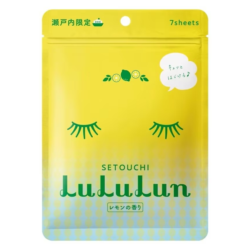 Lululun Setouchi Lemon Face Mask - Pack of 3 x 7 Sheets - Made in Japan