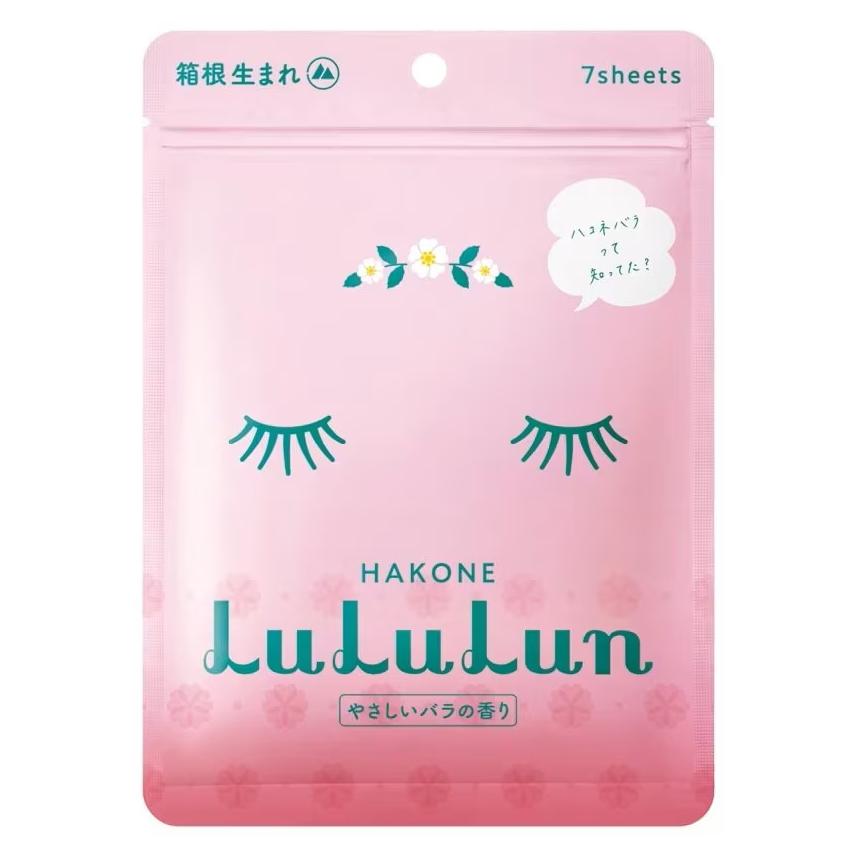 Lululun Hakone Face Mask - Hydrating Sheet Mask with Rare Hakone Rose (3 Pack of 7 Sheets) - Made in Japan