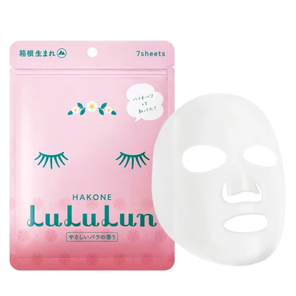 Lululun Hakone Face Mask - Hydrating Sheet Mask with Rare Hakone Rose (3 Pack of 7 Sheets) - Made in Japan