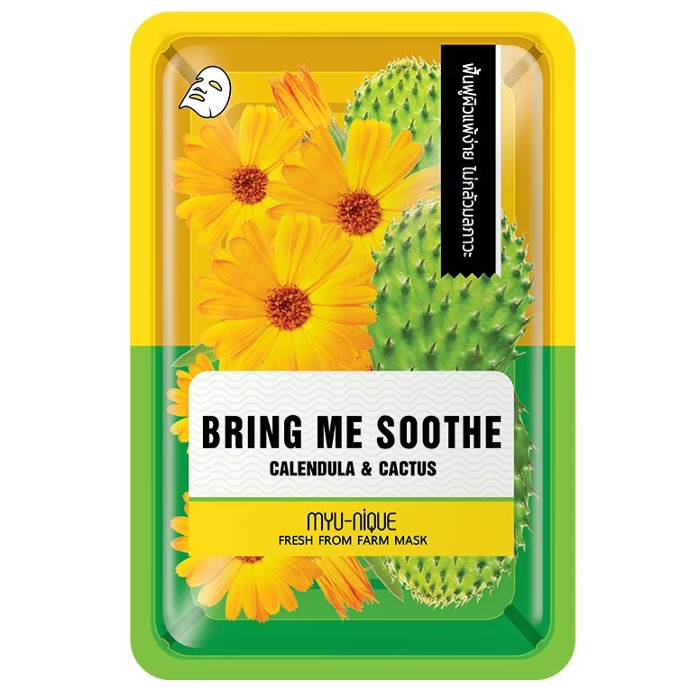 MYU-NIQUE Fresh Farm Calendula & Cactus Mask 25g (Pack of 3)