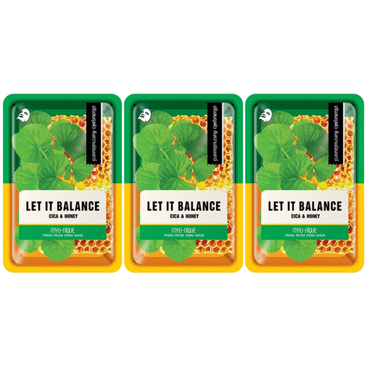 MYU-NIQUE Fresh From Farm Cica & Honey Mask – 25g (Pack of 3)