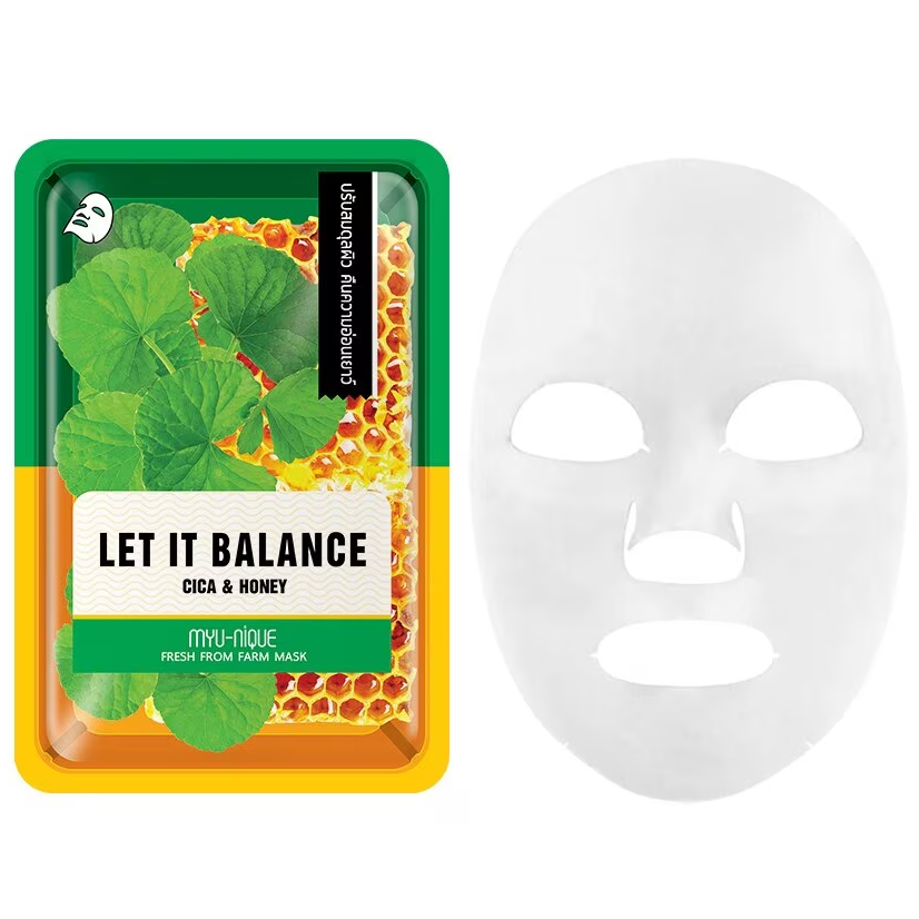 MYU-NIQUE Fresh From Farm Cica & Honey Mask – 25g (Pack of 3)