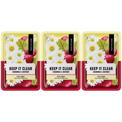 MYU-NIQUE Fresh Farm Chamomile & Beetroot Mask - 25g (Pack of 3)