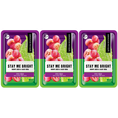 MYU-NIQUE Fresh Farm Grape Seed & Aloe Vera Mask 25g - Pack of 3