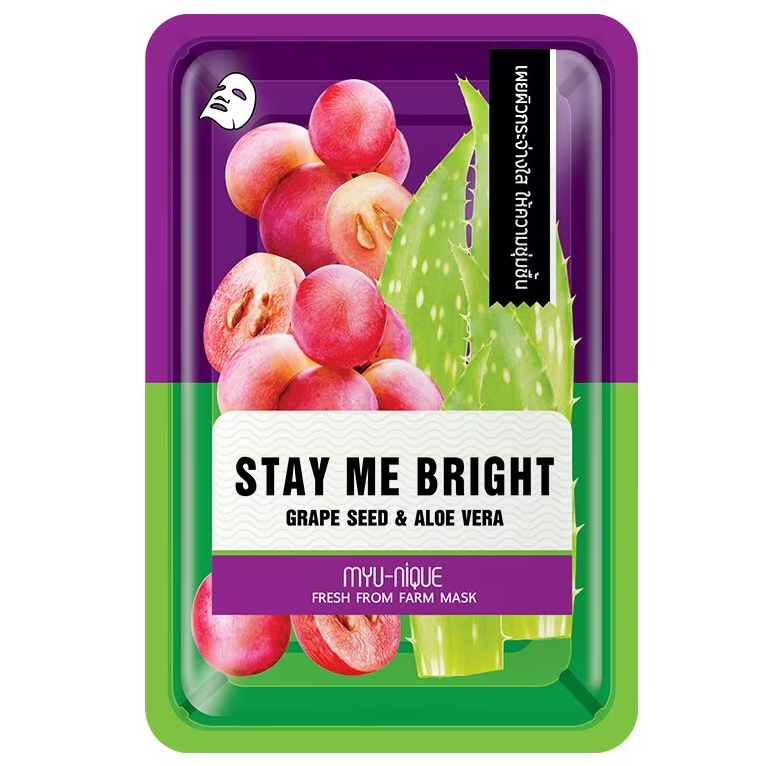 MYU-NIQUE Fresh Farm Grape Seed & Aloe Vera Mask 25g - Pack of 3