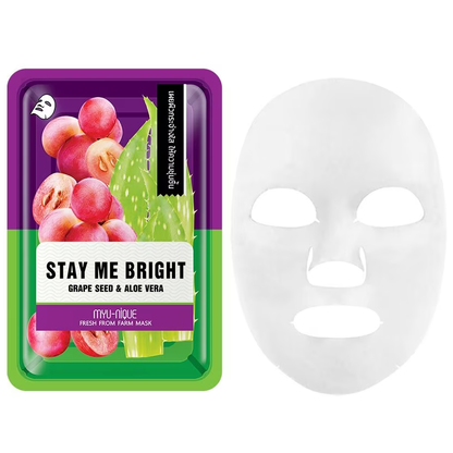 MYU-NIQUE Fresh Farm Grape Seed & Aloe Vera Mask 25g - Pack of 3