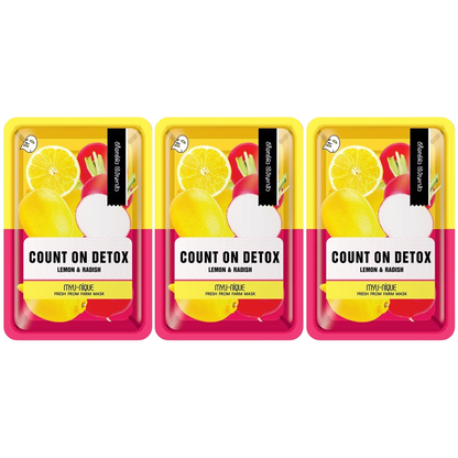 MYU-NIQUE Fresh From Farm Lemon & Radish Mask - 25g (Pack of 3)