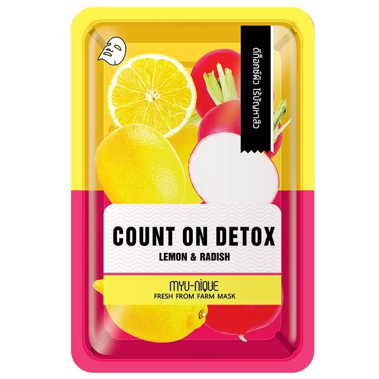 MYU-NIQUE Fresh From Farm Lemon & Radish Mask - 25g (Pack of 3)