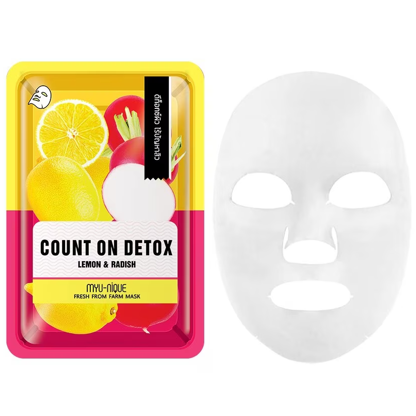 MYU-NIQUE Fresh From Farm Lemon & Radish Mask - 25g (Pack of 3)