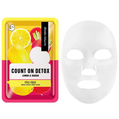 MYU-NIQUE Fresh From Farm Lemon & Radish Mask - 25g (Pack of 3)
