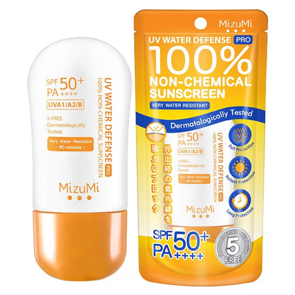 MizuMi Water Defense Pro Sunscreen SPF50+ PA++++ - Very Water-Resistant, Made in Japan