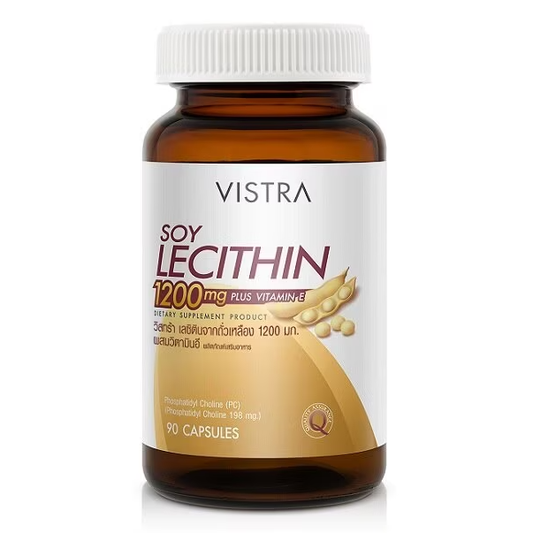 Vistra Soy Lecithin 1200 mg with Vitamin E - Supports Brain & Heart Health (90 capsules)