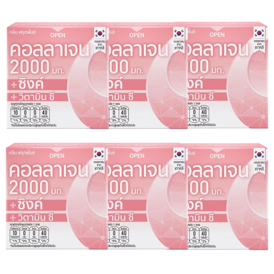 Press & Shake Collagen with Zinc & Vitamin C - Fruit Punch Flavor (Pack of 6) - 3.5g