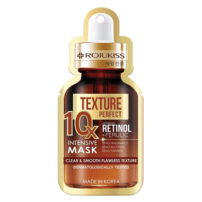 Rojukiss Perfect Texture 10X Retinol Mask - Deep Nourishment & Pore Refinement (Pack of 6)