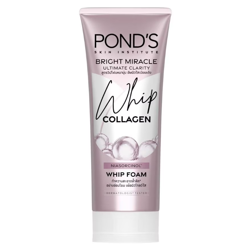 Pond's Bright Miracle Whip Foam – Collagen & Brightening Facial Cleanser 90g