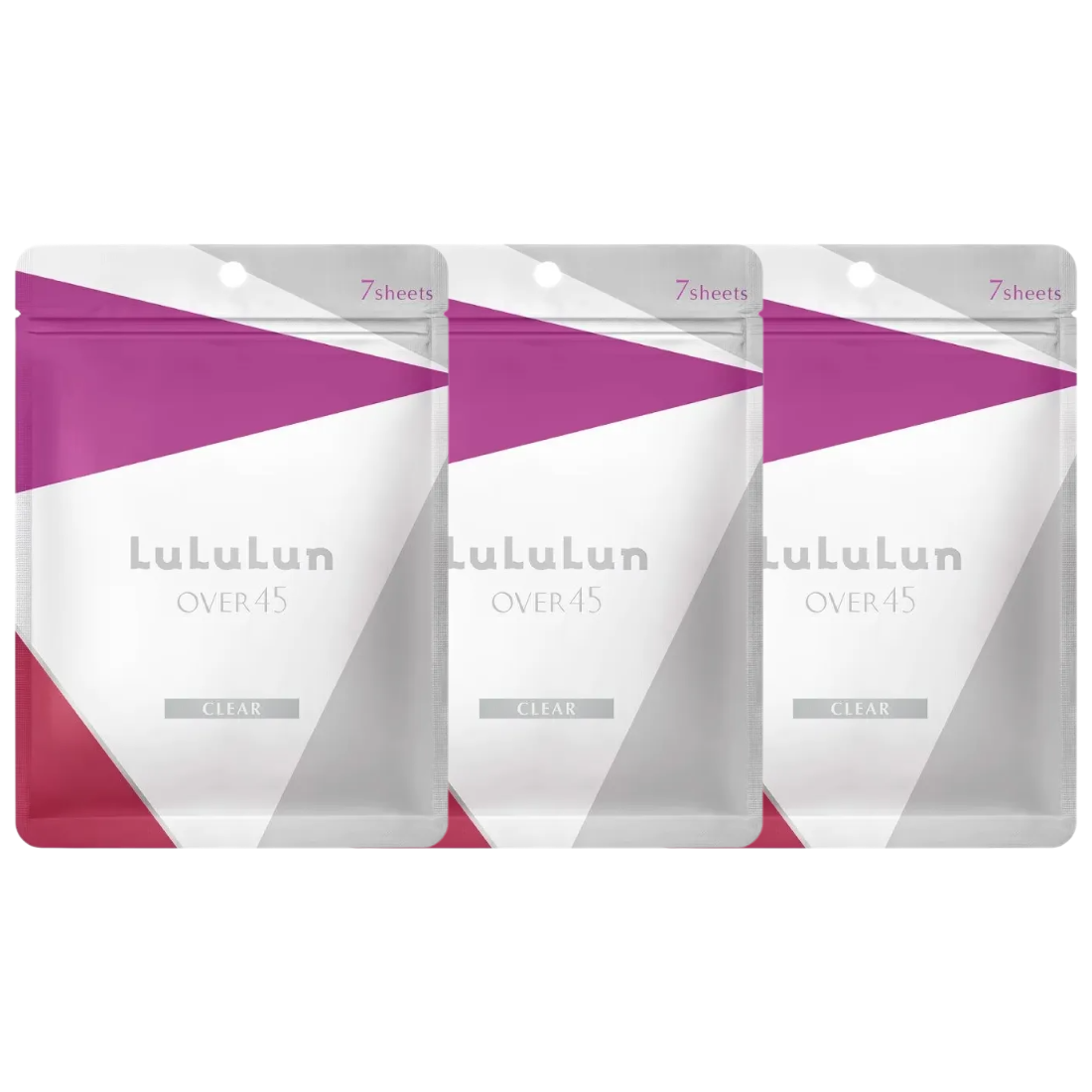 Lululun Over 45 Clear Face Mask - Hydrating Anti-Aging Sheet Mask (7 Sheets)