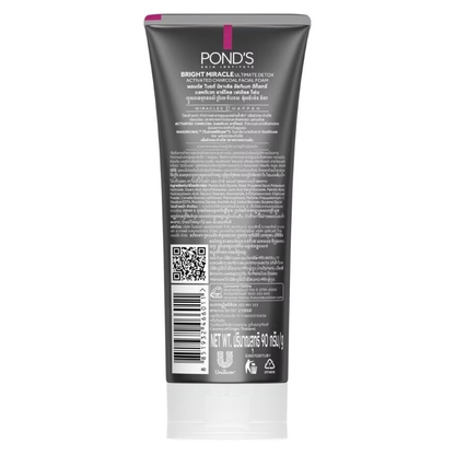 Pond's Bright Miracle Detox Charcoal Facial Foam 90g – Brightening & Deep Cleansing