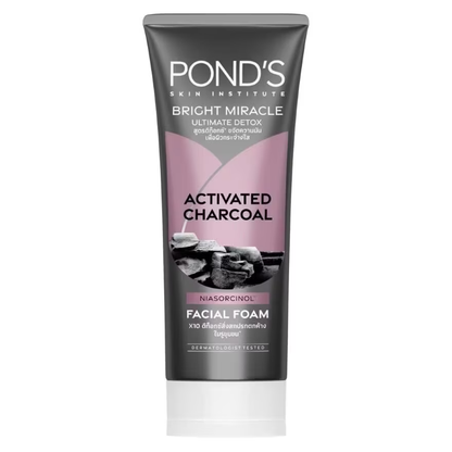 Pond's Bright Miracle Detox Charcoal Facial Foam 90g – Brightening & Deep Cleansing