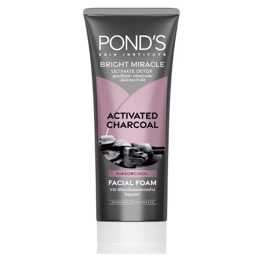 Pond's Bright Miracle Detox Charcoal Facial Foam 90g – Brightening & Deep Cleansing