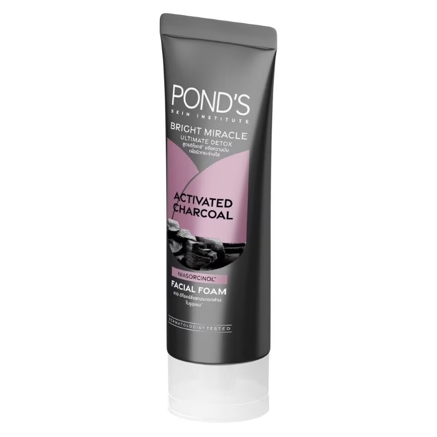 Pond's Bright Miracle Detox Charcoal Facial Foam 90g – Brightening & Deep Cleansing